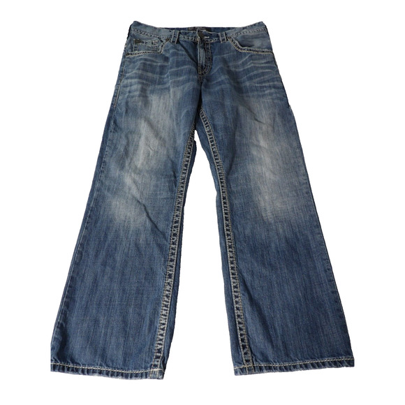 Silver Jeans Mens Gordie 34/30 Thick Stitch Y2K Denim Casual Rockabilly Bootcut - Picture 1 of 16